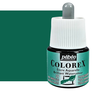 Pebeo Colorex Watercolor Ink Emerald Green, 45ml