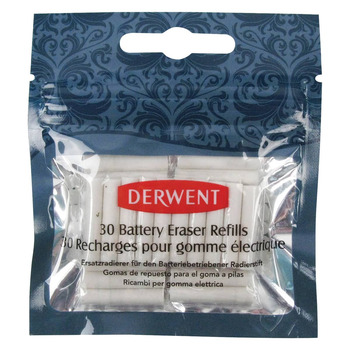 Derwent Battery Operated Eraser Refills (Pack of 30)