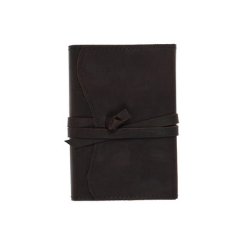 Opus Genuine Leather Journal Wrap 4" x 6" Espresso Black