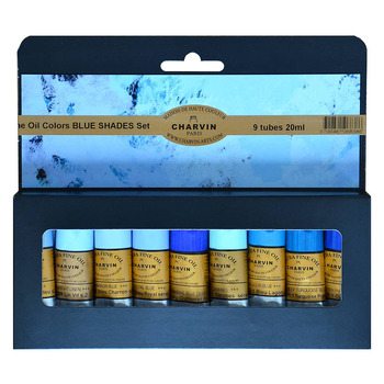 Charvin Extra-Fine Oils - Blues, Bonjour Set of 9 - 20ml Tubes