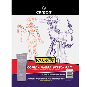 Canson Fanboy Comic-Manga Sketch Pad 8.5x11 (50 Sheets)