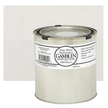 Gamblin Artists Oil - Flake White Replacement, 32oz Can