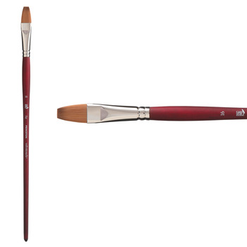 Princeton Velvetouch Synthetic Long Handle Series 3900 Brush, Flat Size #16