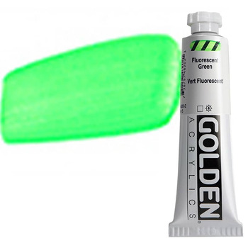 GOLDEN Heavy Body Acrylics - Fluorescent Green, 2oz Tube