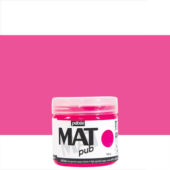 Pebeo Acrylic Mat Pub - Fluorescent Pink, 140ml