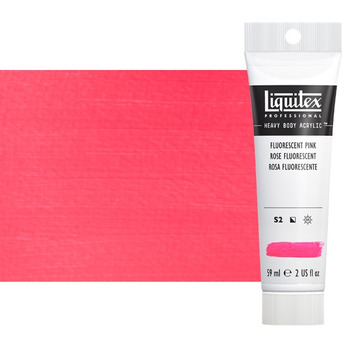 Liquitex Heavy Body Acrylic - Fluorescent Pink, 2oz Tube