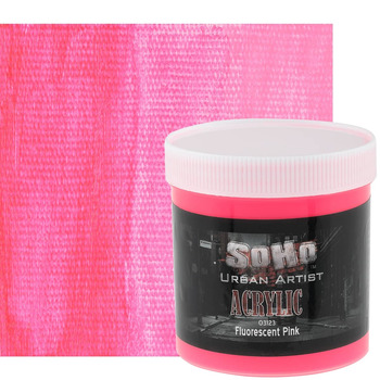 SoHo Urban Artists Heavy Body Acrylic - Fluorescent Pink, 500ml