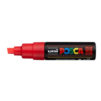 Posca Acrylic Paint Marker 0.8 mm Broad Tip Fluorescent Red