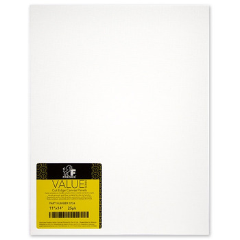 Fredrix Cut Edge Canvas Panels 11x14" - White Pack of 25