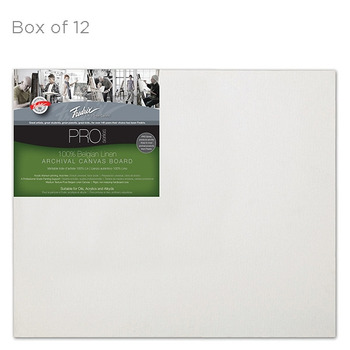 Fredrix Pro Series Linen Canvas Boards, 16x20" Box of 12