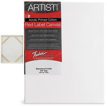 Fredrix Red Label Canvas 40x40in Medium Texture Duck 3/4" Box of 6