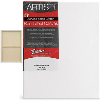 Fredrix Red Label Canvas 30x30" Medium Texture Duck 3/4" Box of 6
