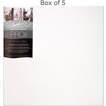 Fredrix Pro Linen Stretched Canvas 7/8" Box of 5 8X10 - White