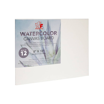 Fredrix 8x10" Watercolor Archival Canvas Boards Pack of 12