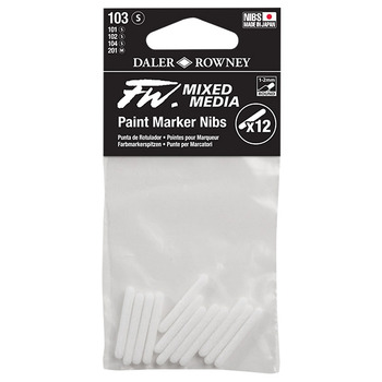 FW Mixed Media Marker Nib 1-2mm Round Tip Nibs 12 Pack