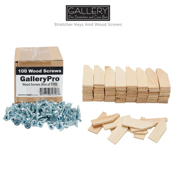 Gallery Pro Wood Stretcher Keys And Wood Screws