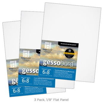 Gessobord 1/8" Flat Panel 6x8" Pack of 3