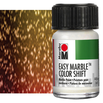 Marabu Easy Marble Glitter Green-Red-Gold Paint, 15ml