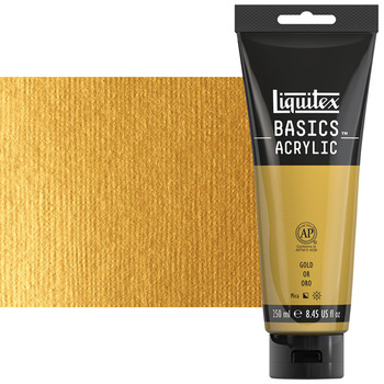 Liquitex Basics Acrylic Paint - Gold, 250ml Jar