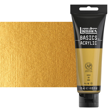 Liquitex Basics Acrylic Paint - Gold, 4oz Tube