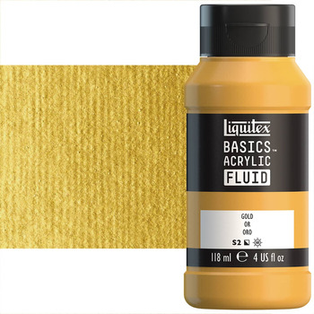 Liquitex BASICS Acrylic Fluid - Gold, 4oz Bottle
