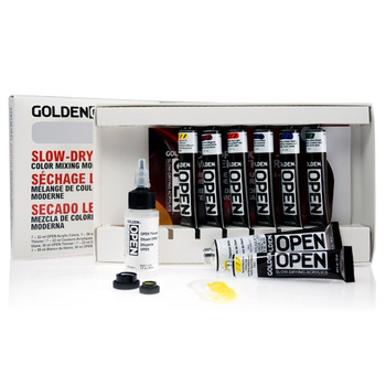 GOLDEN Open Acrylic Paint Modern Theory Colors (Set of 8)