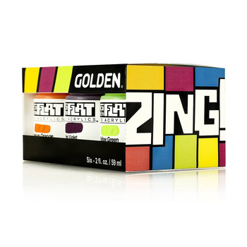 Golden SoFlat Zing Set of 6 Matte Acrylic, 2oz Jars