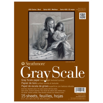 Strathmore 400 Series 12x18" Gray Scale Pad Assorted Tints