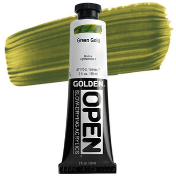 GOLDEN Open Acrylic Paints Green Gold 2 oz