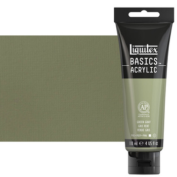 Liquitex Basics Acrylic Paint - Green Gray, 4oz Tube