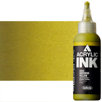 Holbein Acrylic Ink - Greenish Yellow, 100ml