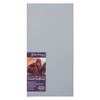 Jack Richeson 1/8" Toned Gesso Hardboard Canvas Panels - Grey, 12"x24"