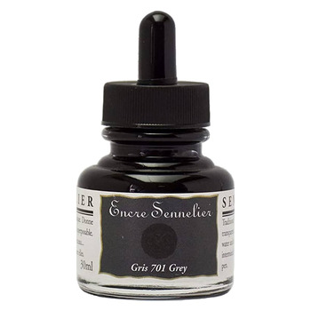 Sennelier Shellac Ink 30ml Bottle - Grey
