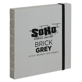 SoHo Brick Grey Paper Journal 5.5x5.5in 100gsm, 80 Sheets