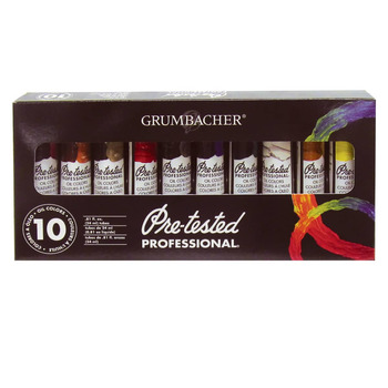 Grumbacher Pre-Tested Oil Paints, Set of 10