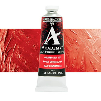 Grumbacher Academy Oil Color 37 ml Tube - Grumbacher Red