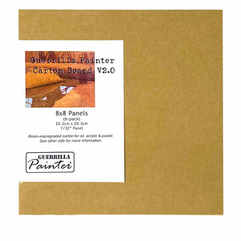 Guerrilla Carton Plein Air Panel, Tan - 8"x8" (Pack of 6)