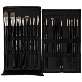 Hamburg Premier PRO Handmade Brushes - Studio Set of 21 w/Rockwell Brush Case