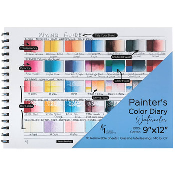 Painter's Color Diary, Watercolor/Multimedia 9"x12" Pad, 10 Pages