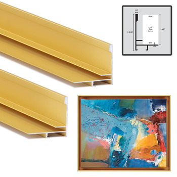 Illusions Aluminum Frame Kit Pair, 12" Gold - Gallery 1-5/8" Deep