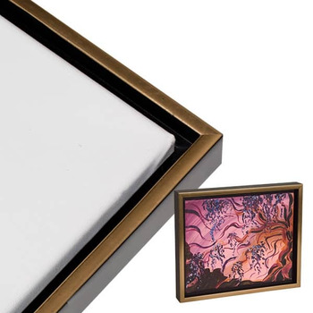Illusions Floater Frame, 8"x10" Gold/Black - 3/4" Deep
