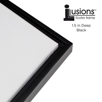 Illusions Floater Frame, 10"x10" Black - 1-1/2" Deep