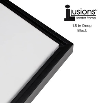 Illusions Floater Frame, 16"x20" Black - 1-1/2" Deep