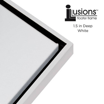 Illusions Floater Frame, 11"x14" White - 1-1/2" Deep