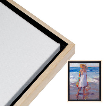 Illusions Floater Frame, 30"x30" Natural - 1-1/2" Deep