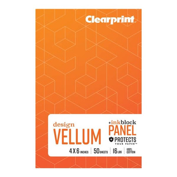 Clearprint 1000H Plain Field Books, Ink Block Panel 4x6in 16lb 50 Sheets