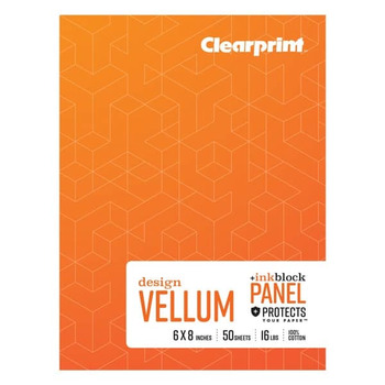 Clearprint 1000H Plain Field Books, Ink Block Panel&trade; 6x8 16lb/60GSM 50 Sheets