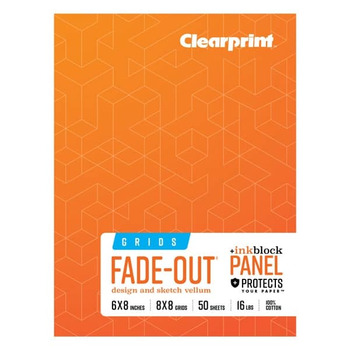Clearprint 1000H Plain Field Books, Ink Block Panel 6x8in 16lb 50 Sheets