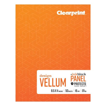 Clearprint 1000H Plain Field Books, Ink Block Panel&trade; 8.5x11 16lb/60GSM 50 Sheets