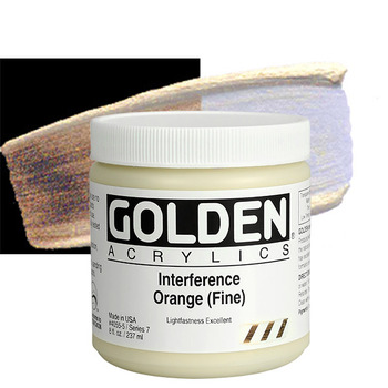 GOLDEN Heavy Body Acrylics - Interference Orange, 8oz Jar
